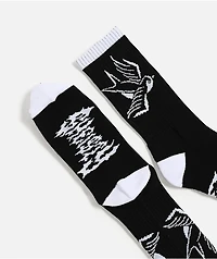 Sheisty Swallow Black Crew Socks