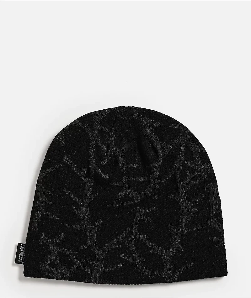 Sheisty Thorn Textured Black Skully Beanie