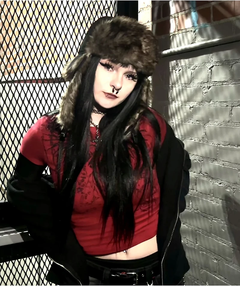 Sheisty Trapper Dark Green Canvas & Fur Hat