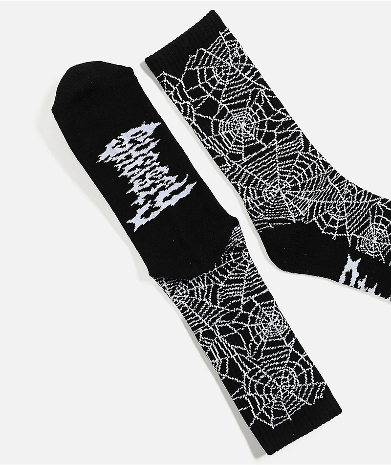 Sheisty Web Black Crew Socks