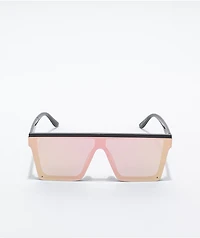 Shield Green Mirrored Sunglasses