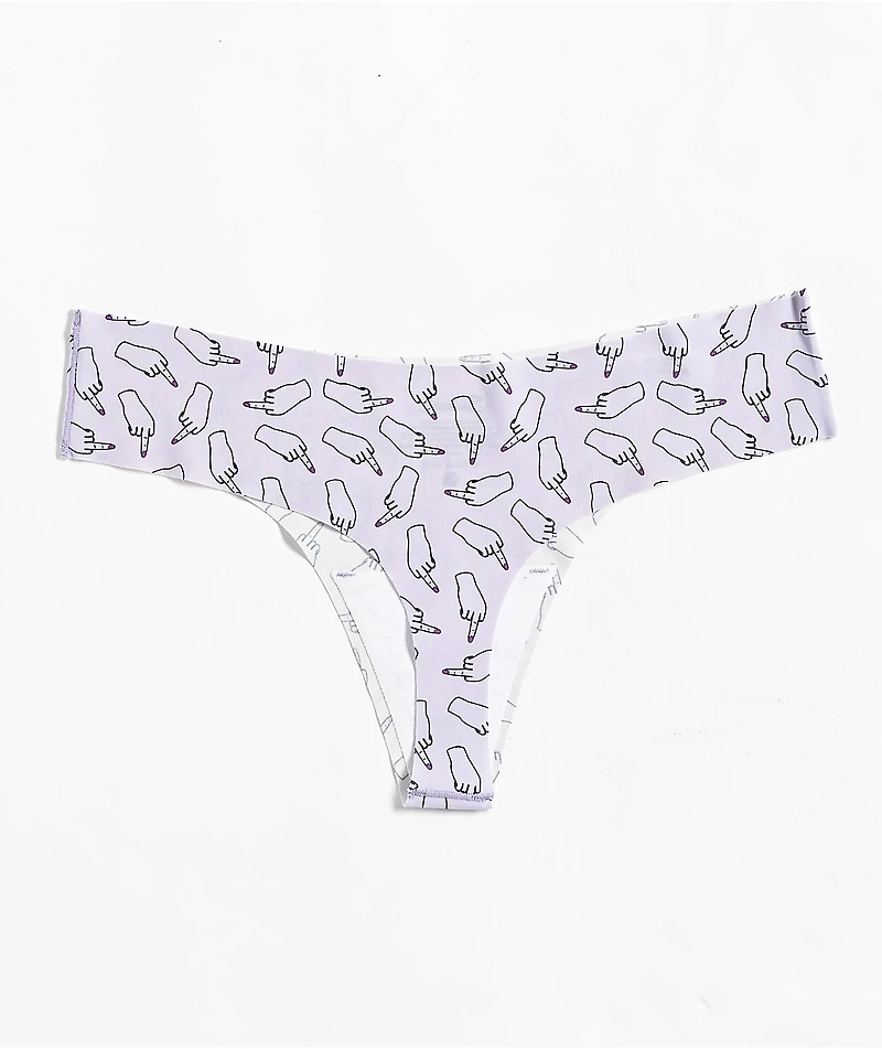 Shinesty Little Birdy Purple Thong Underwear