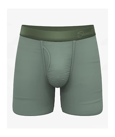 Shinesty The Manzanilla Ball Hammock Olive Green Boxer Briefs