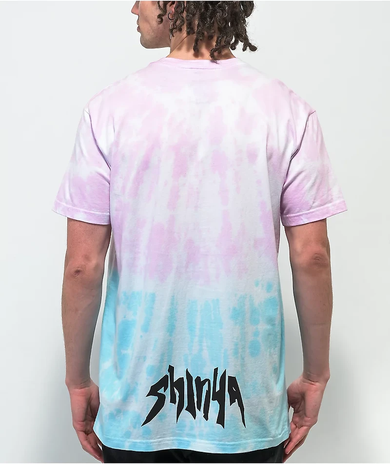 Shinya Fuwa Pink & Blue Tie Dye T-Shirt