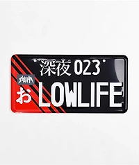 Shinya Lowlife Black License Plate