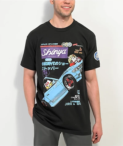 Shinya Mag Black T-Shirt