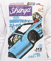 Shinya Mag White Long Sleeve T-Shirt