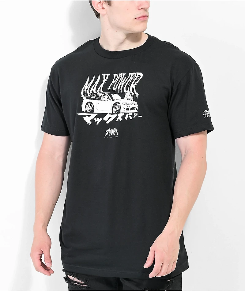 Shinya Max Power Car Black T-Shirt