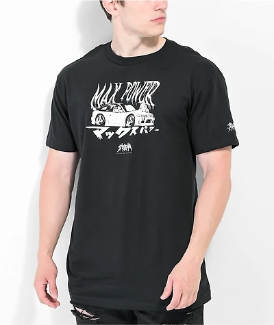 Shinya Max Power Car Black T-Shirt