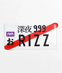 Shinya Rizz White License Plate