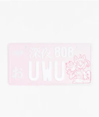 Shinya UWU Pink License Plate