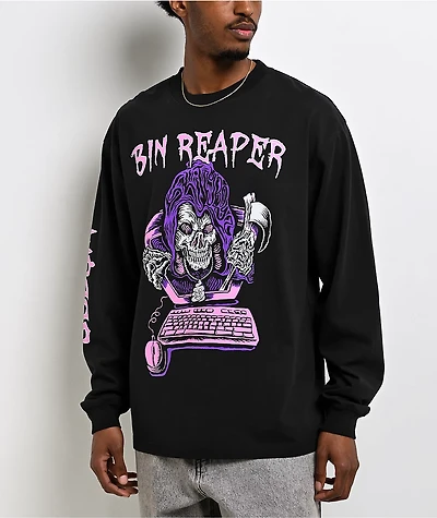 ShittyBoyz Dog Shit Militia BabyTron Bin Reaper Black Long Sleeve T-Shirt