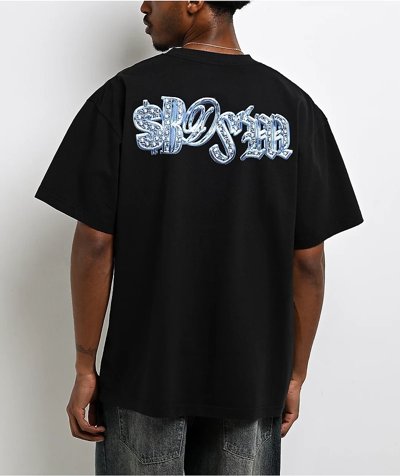 ShittyBoyz Dog Shit Militia BabyTron Bustdown Black T-Shirt