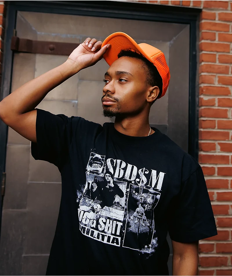 ShittyBoyz Dog Shit Militia BabyTron Grunge Black T-Shirt