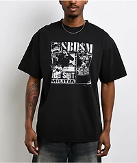 ShittyBoyz Dog Shit Militia BabyTron Grunge Black T-Shirt