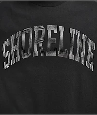 Shoreline Mafia Arch Rhinestone Black T-Shirt