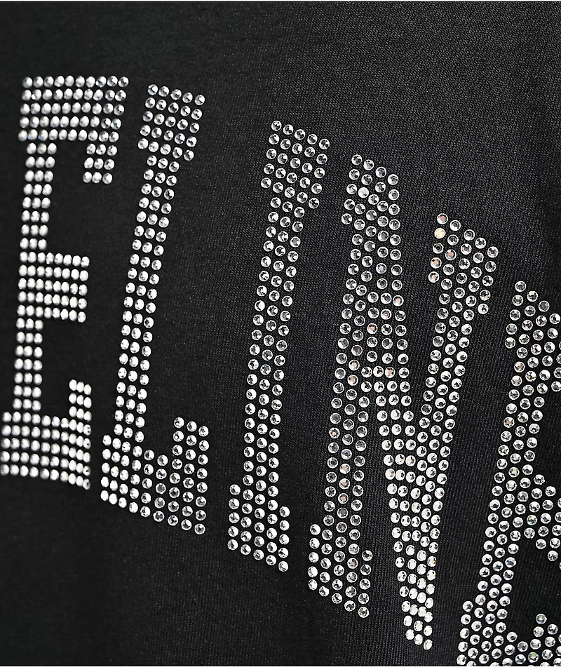 Shoreline Mafia Arch Rhinestone Black T-Shirt