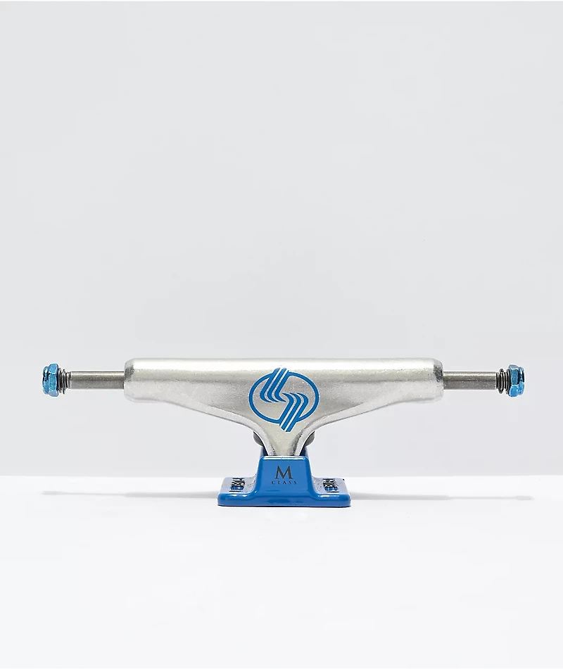 Silver M Class 8.0" Blue & Polished Silver Skateboard Truck