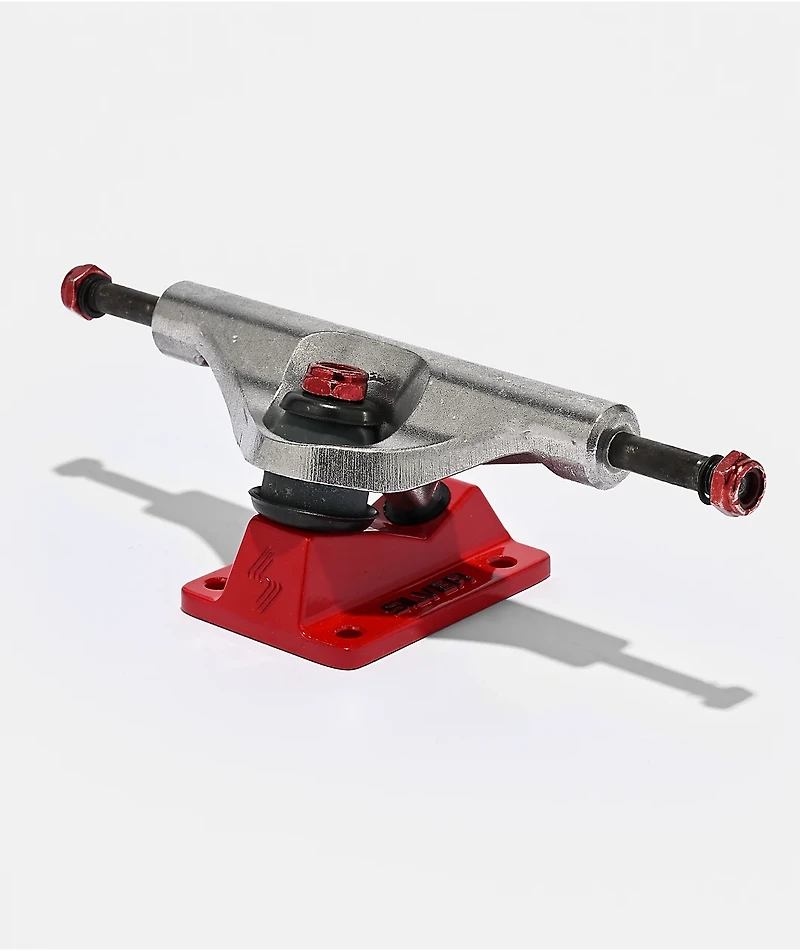 Silver M-Class Hollow 8.0" Raw & Red Skateboard Truck
