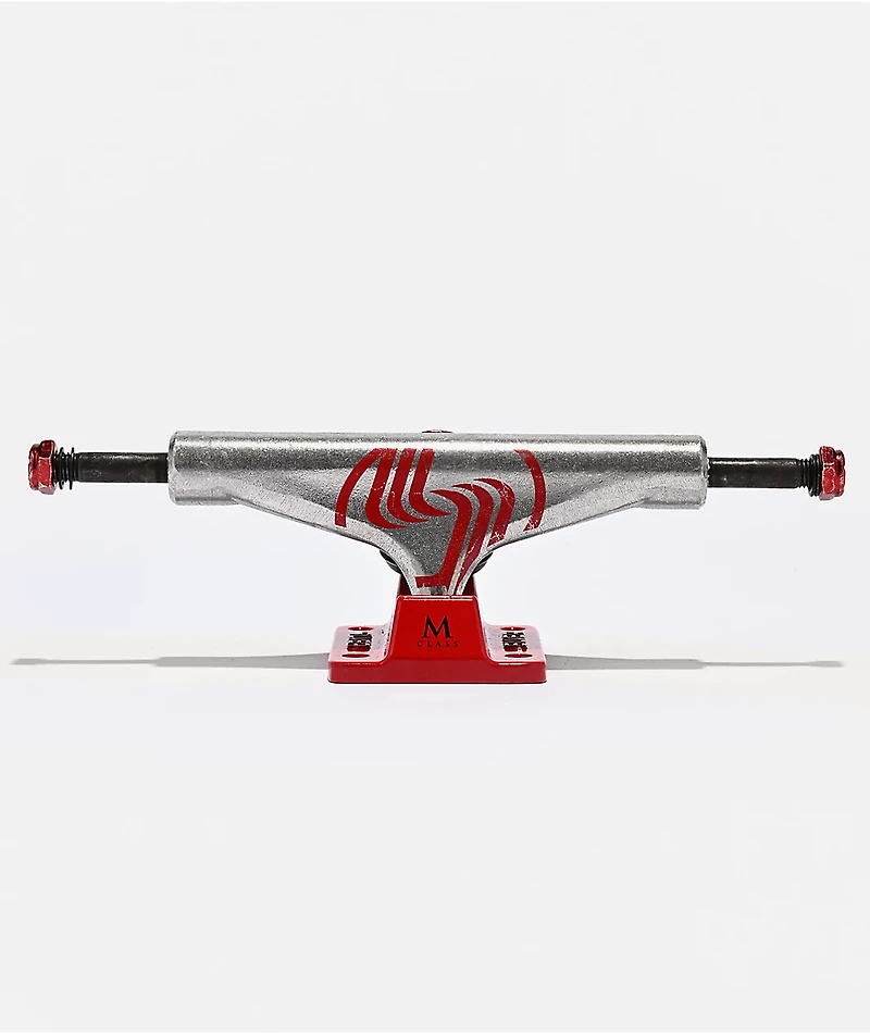Silver M-Class Hollow 8.0" Raw & Red Skateboard Truck