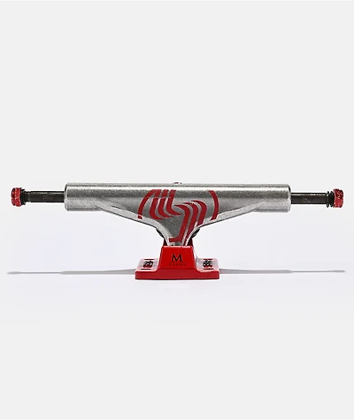 Silver M-Class Hollow 8.5" Raw & Red Skateboard Truck