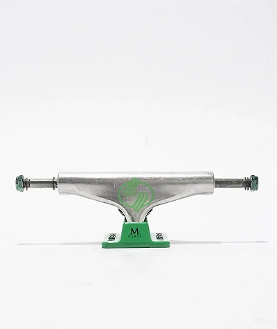 Silver M-Class Hollow Polished Silver & Green 7.75" Skateboard Truck