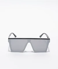 Silver Mirror Shield Sunglasses