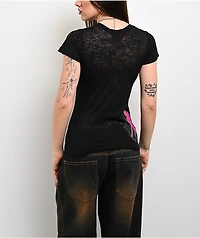 Skin Industries Cascade Black Burnout T-Shirt
