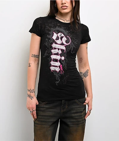 Skin Industries Cascade Black Burnout T-Shirt