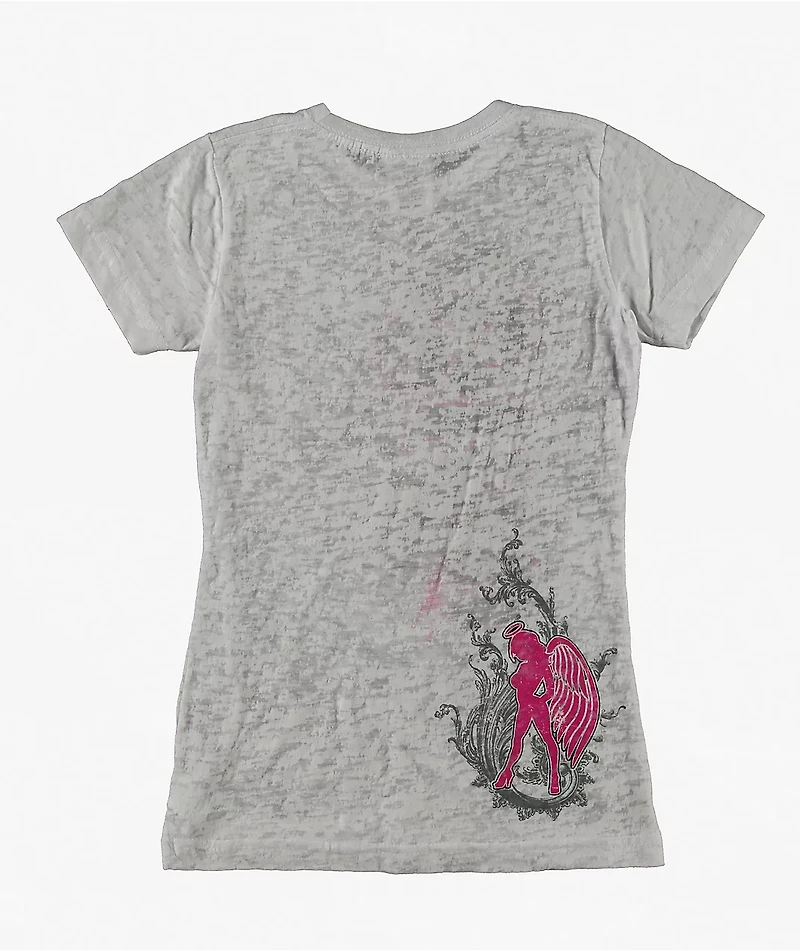 Skin Industries Cascade White Crop Burnout T-Shirt