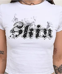 Skin Industries Smokey White Crop T-Shirt