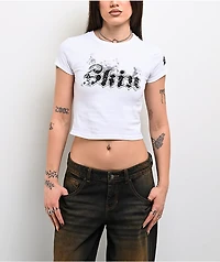 Skin Industries Smokey White Crop T-Shirt