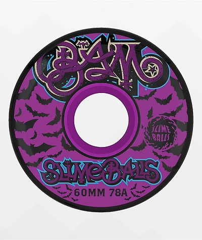 Slime Balls Bam Guest 60mm 78a Black Cruiser Skateboard Wheels