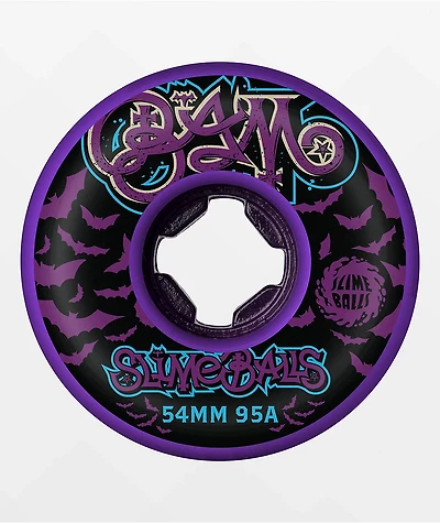 Slime Balls Bam Guest Hardline 54mm 95a Purple Skateboard Wheels