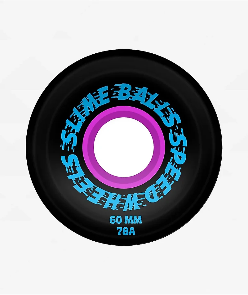 Slime Balls Brain Busters 3D OG Slime 60mm 78a Black Cruiser Skateboard Wheels