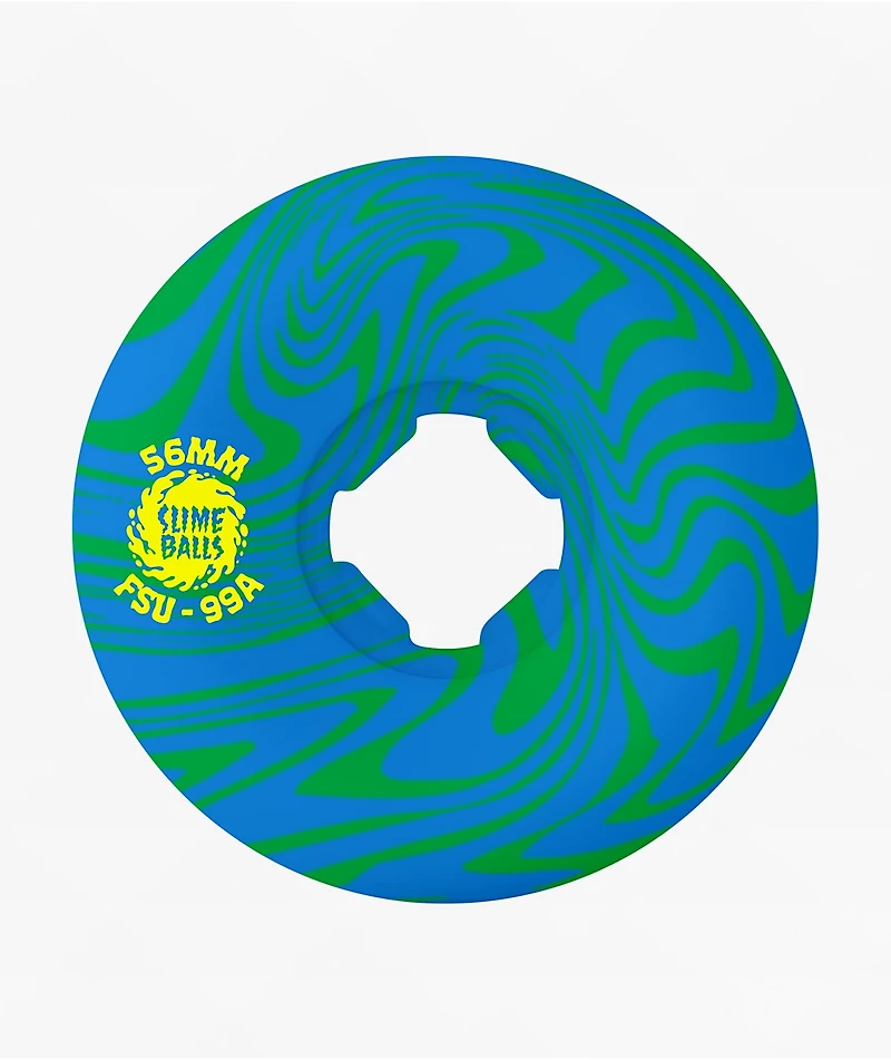 Slime Balls Greyson Vomit Mini 56mm 99a Blue & Green Swirl Skateboard Wheels