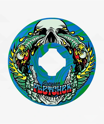 Slime Balls Greyson Vomit Mini 56mm 99a Blue & Green Swirl Skateboard Wheels