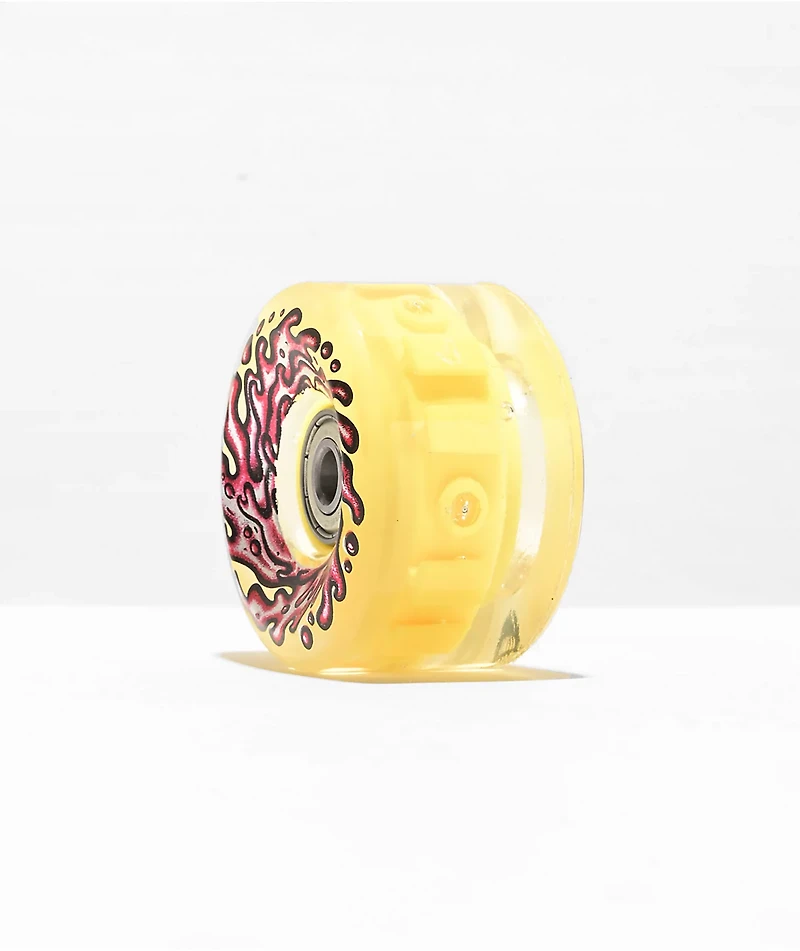 Slime Balls Light Ups  60mm 78a Yellow Cruiser Skateboard Wheels
