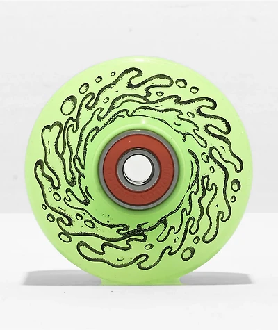 Slime Balls Light Ups LED 60mm 78A Green Glitter Cruiser Skateboard Wheels