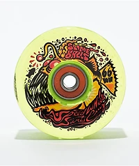 Slime Balls Light Ups LED Angler OG 66mm 78a Clear Neon Green Cruiser Wheels
