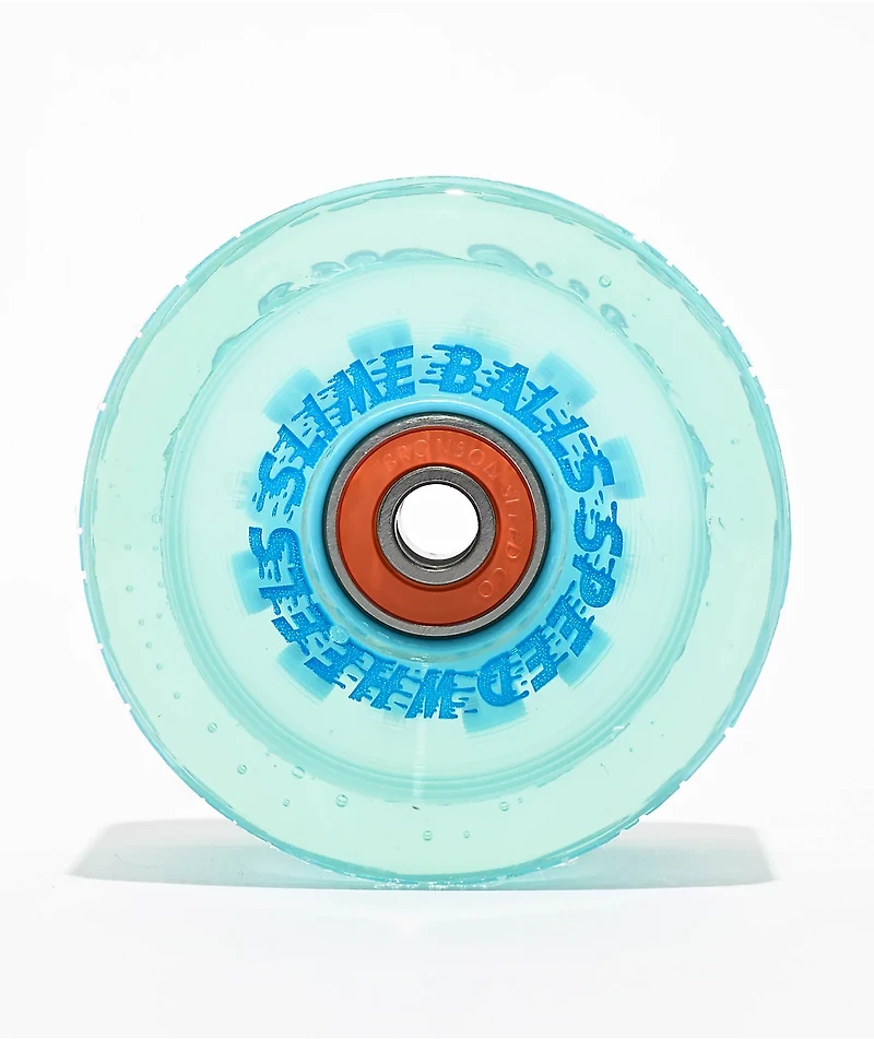 Slime Balls Light Ups LED Chrome Surfer OG 66mm 78a Clear Blue Cruiser Skateboard Wheels