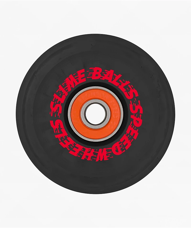 Slime Balls Light Ups LED Flame 66mm 78a Black Cruiser Skateboard Wheels