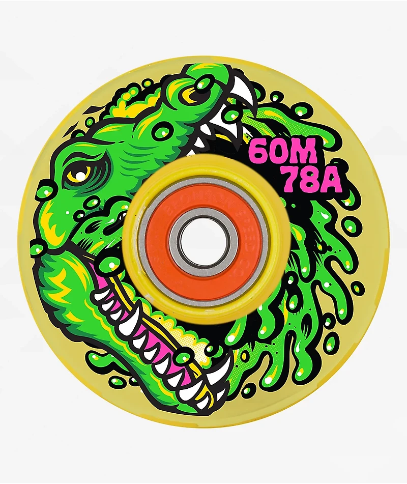 Slime Balls Light Ups LED Gator Swamp Spew 60mm 78a Green Cruiser Skateboard Wheels