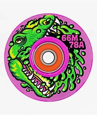 Slime Balls Light Ups LED Gator Swamp Spew 66mm 78a Pink Cruiser Skateboard Wheels