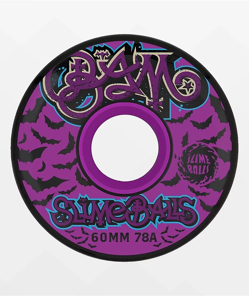 Slime Balls Margera Guest 60mm 78a Black Cruiser Skateboard Wheels