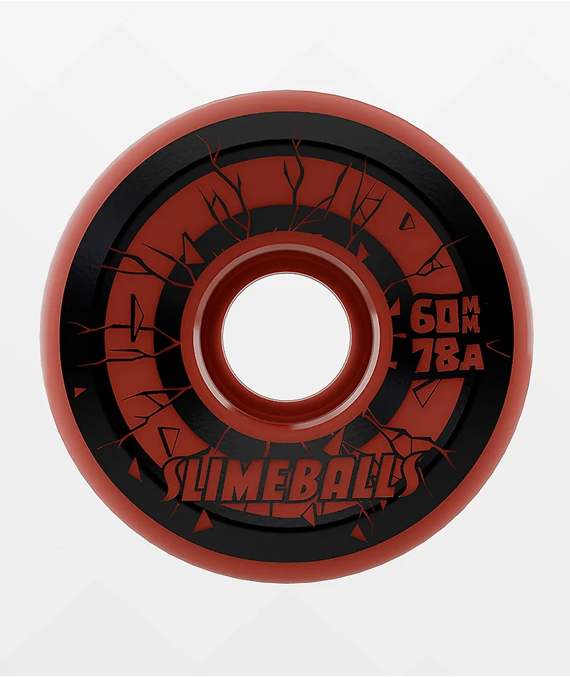 Slime Balls Roskopp Five Reissue 60mm 78a Red Cruiser Skateboard Wheels