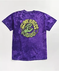 Slime Balls Screaming Hand Purple Tie Dye T-Shirt