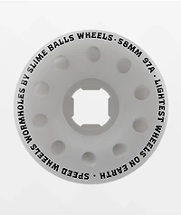 Slime Balls Worm Holes 58mm 97a White Skateboard Wheels
