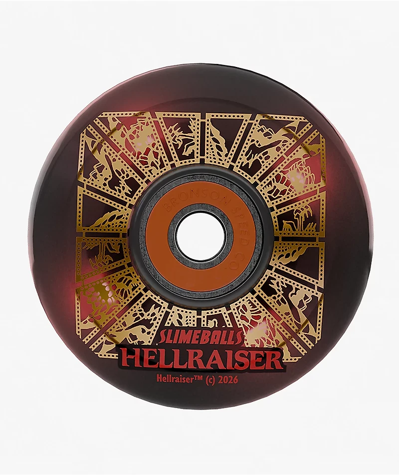 Slime Balls x Hellraiser Light Ups LED Coven 60.5mm 78a Black Cruiser Skateboard Wheels