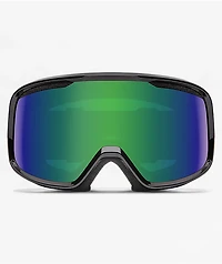 Smith Frontier Black & Green Sol-X Mirror Snowboard Goggles